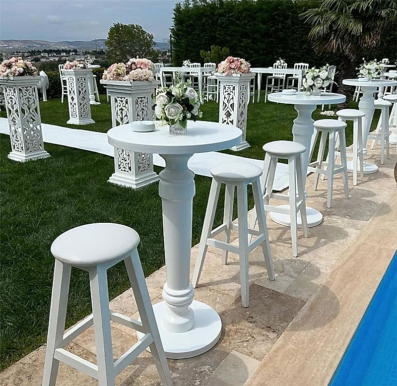 Beyaz Lake Kokteyl Masası Kiralama Hizmeti